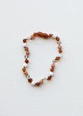 Baltic Sea Amber || Sunstone  + Moonstone || Natural Gemstone Necklace