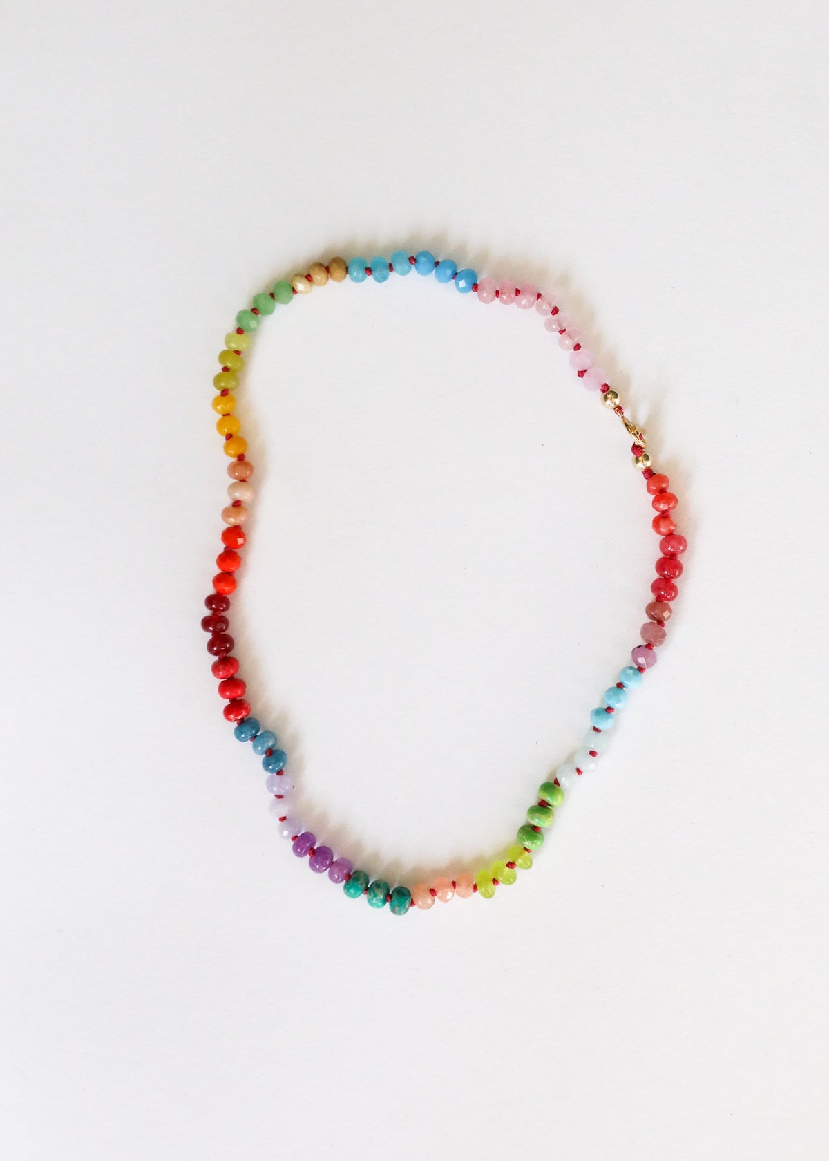 Natural Gemstone Necklace + 14k Gold Filled Toggle : Skyline