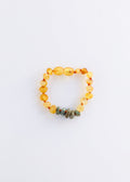 Raw Honey Baltic Amber + Raw Turquoise Jasper || Anklet or Bracelet