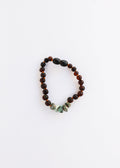 Raw Black Baltic Amber + Raw Turquoise Jasper || Anklet or Bracelet