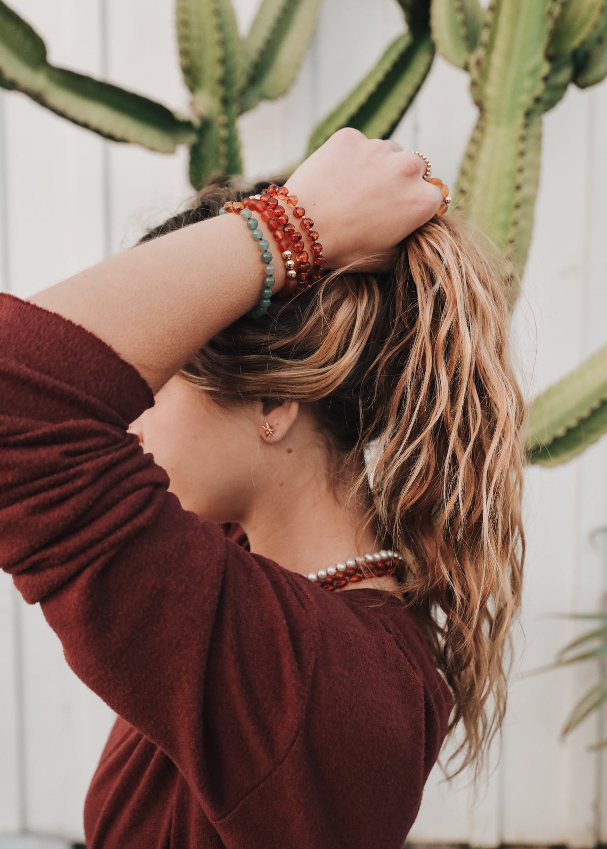 Shungite : 14k Gold Filled Sun + Moon || Stretch Bracelets