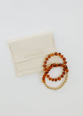 Baltic Sea Amber : 14k Gold Filled Beaded Sun + Moon || Adult Bracelets