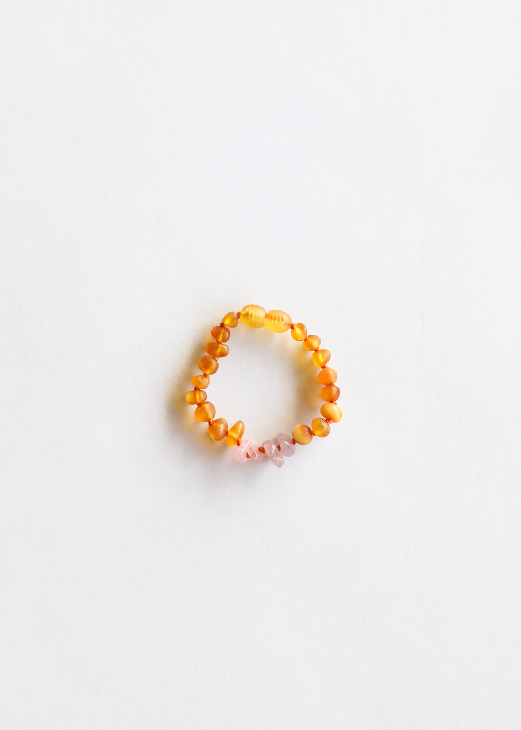 Raw Honey Baltic Amber + Raw Rose Quartz || Kids Set