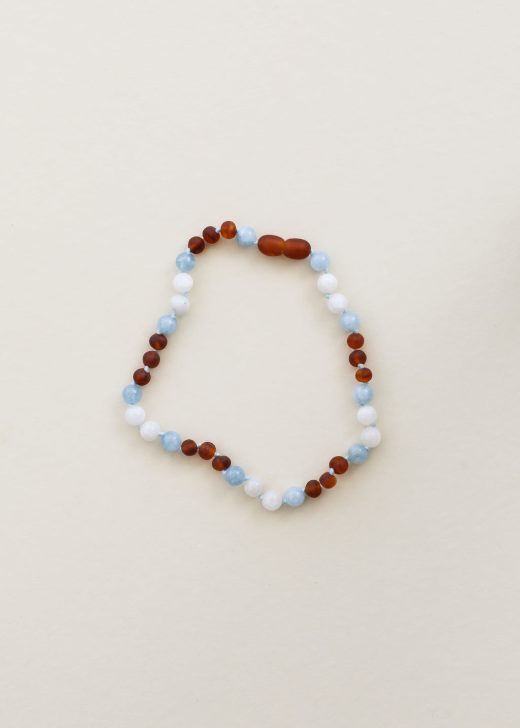 Raw Cognac Amber + Moonstone + Aquamarine Gemstone || Anklet or Bracelet