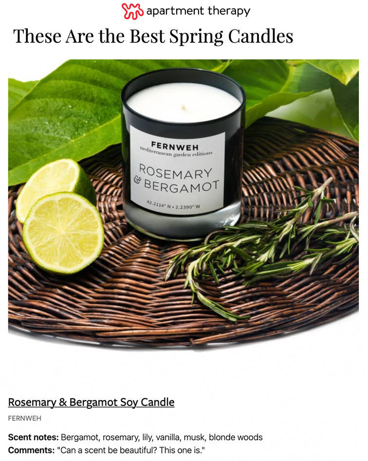 Rosemary & Bergamot Scented Soy Candle