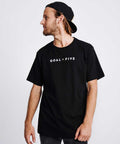 Goal Five Men's Black Cotton T-Shirt