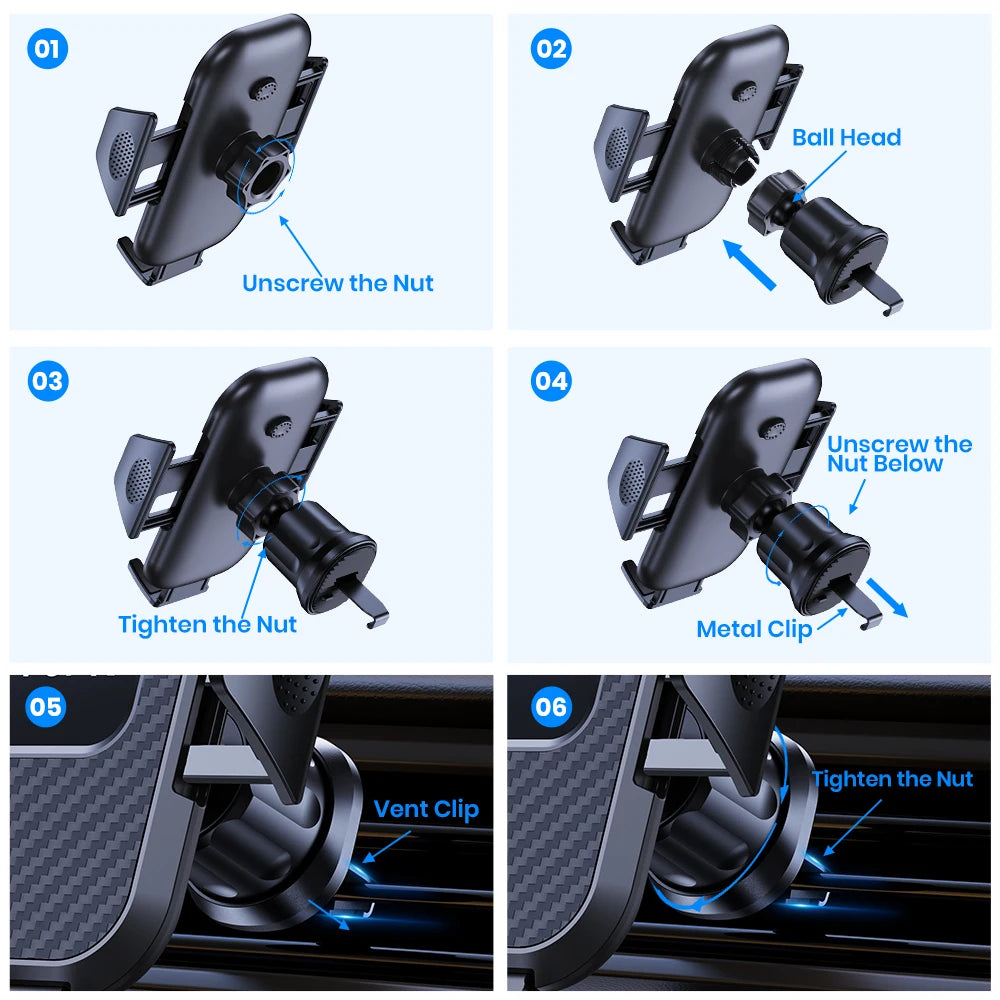 TOPK Auto-Locking Car Phone Holder – Air Vent Mount