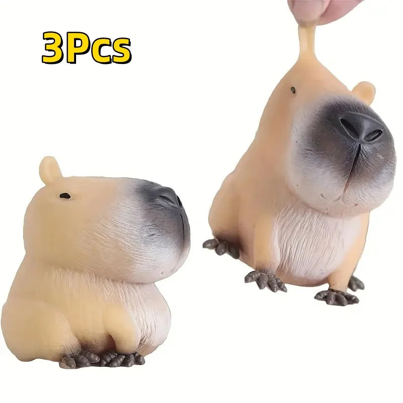 Squishy Capybara Squeezing Toy Soft Relax Animal Fidget for Adults Stress Relief Toys Halloween Christmas Holiday Party Gifts