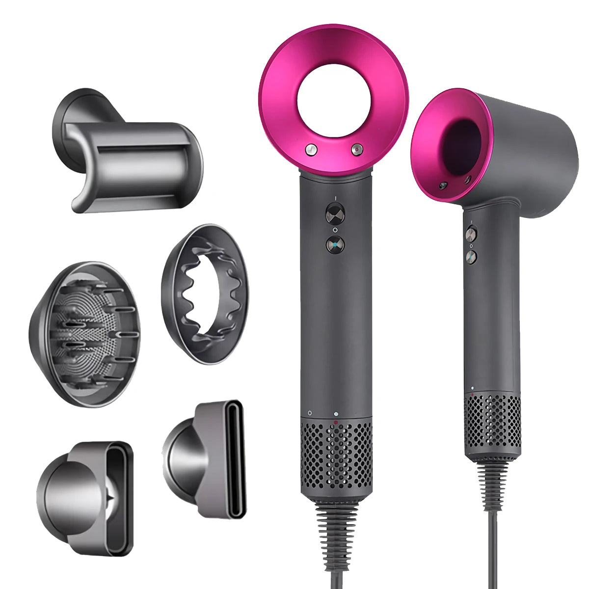 Bladeless Ionic Hair Dryer with Magnetic Nozzles