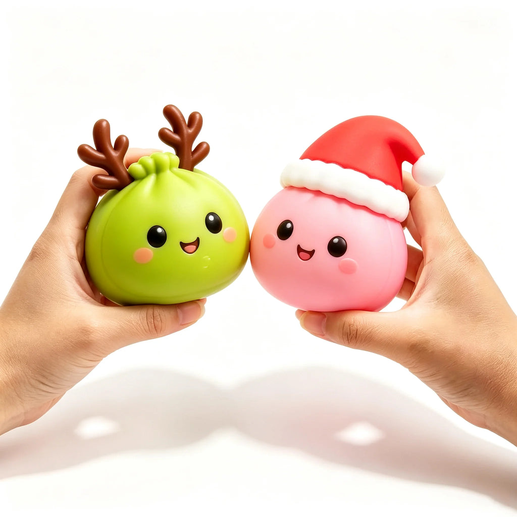 Christmas Advent Calendar 24 Days Countdown Set, Dumpling Squishy Slow Rising Squeeze Fidget Sensory Holiday Decor Gift