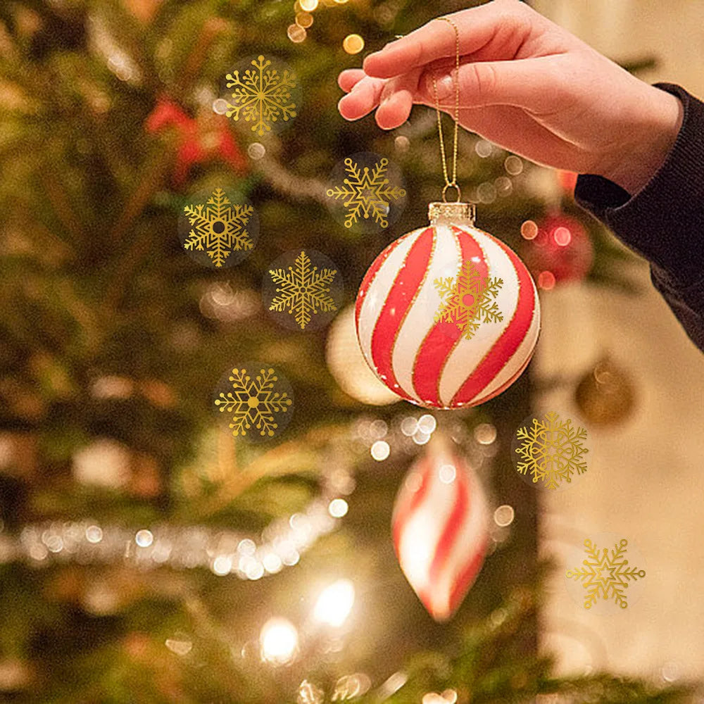 100-500pcs 1 inch Round Transparent Merry Christmas Stickers Holiday Stickers For Christmas Decor Wedding Party Cards