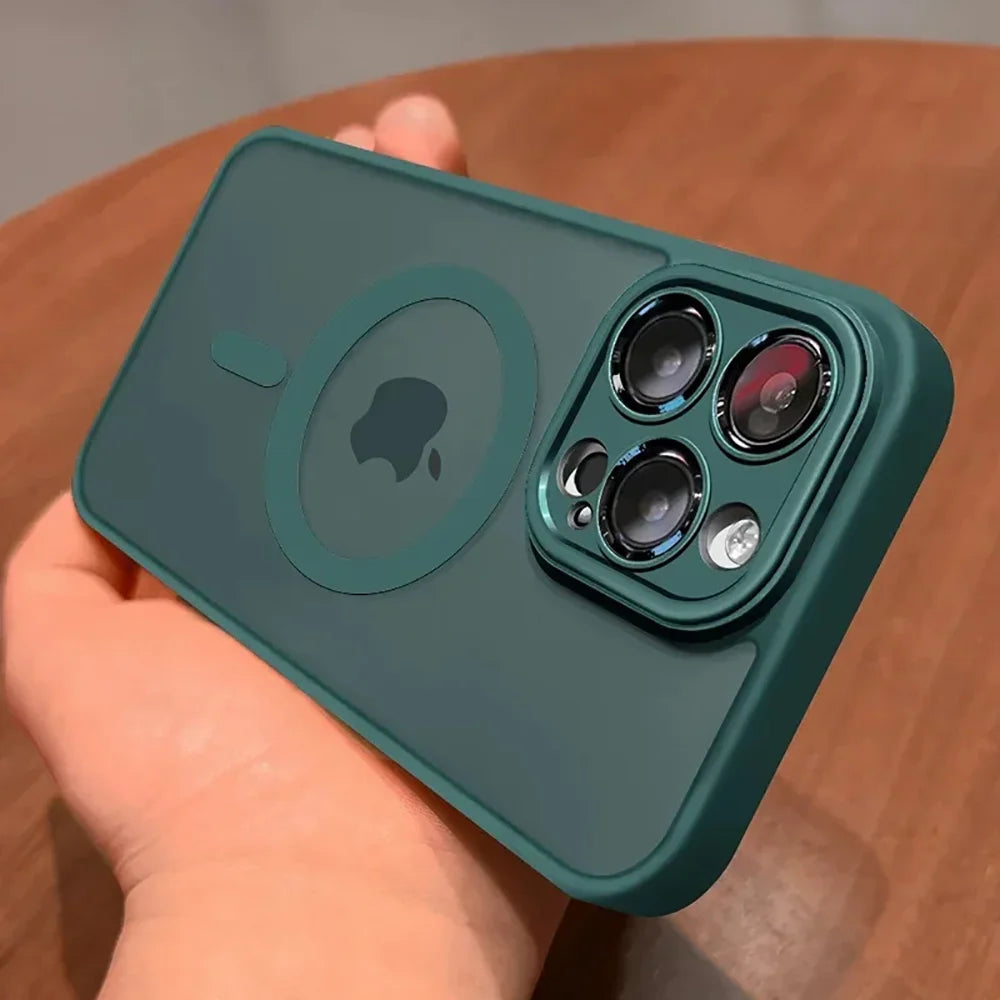 Magnetic Matte Translucent Shockproof Phone Case