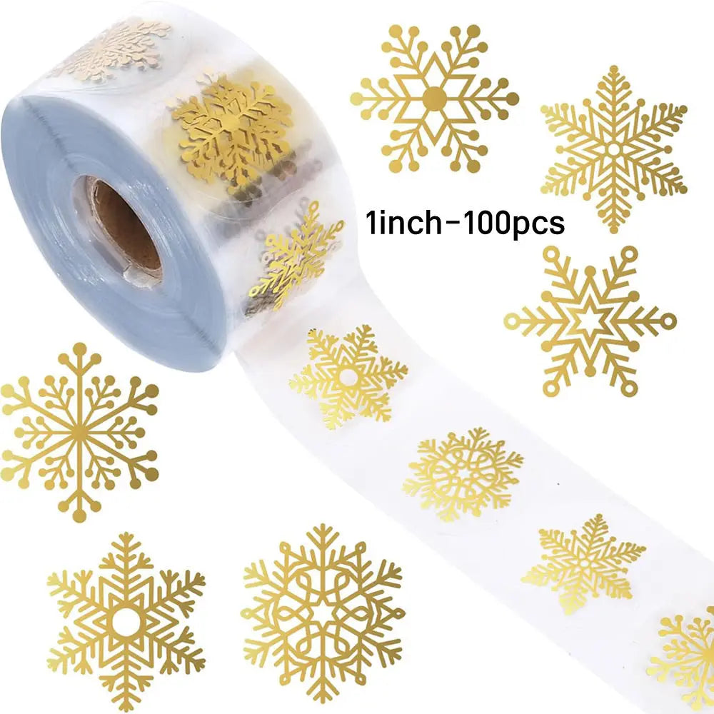 100-500pcs 1 inch Round Transparent Merry Christmas Stickers Holiday Stickers For Christmas Decor Wedding Party Cards