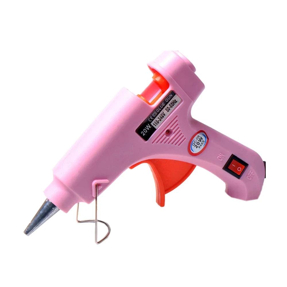 20W Mini Hot Melt Glue Gun - DIY Craft Glue Gun Kit with 7mm Glue Sticks
