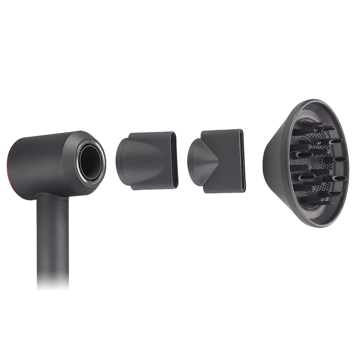 Bladeless Ionic Hair Dryer with Magnetic Nozzles