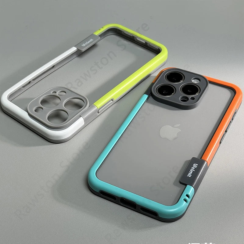 Shockproof Soft Silicone Frame Phone Case for iPhone 18 17 Pro Max 13 14 15 16 NoBack Heat Dissipation Protection Bumper Cover