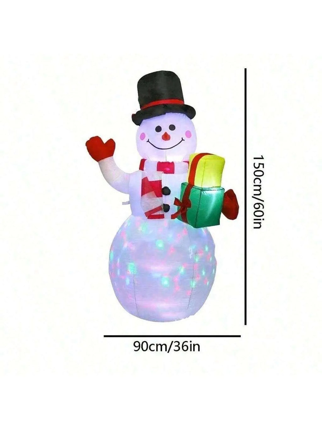 1.5M Christmas Inflatable Snowman USB Plug Outdoor Ornament Xmas Party New Year Party & Holiday DIY Decorations