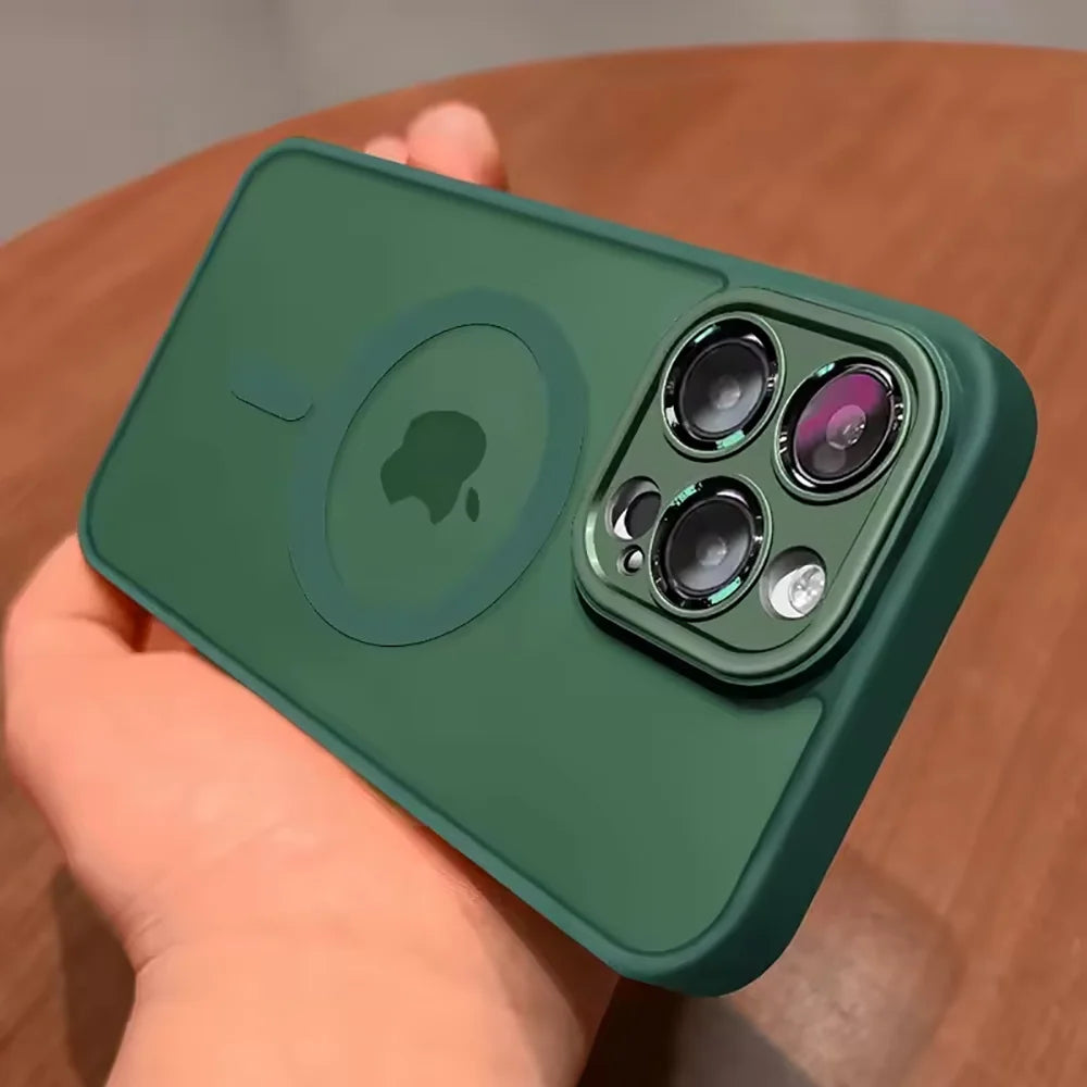 Magnetic Matte Translucent Shockproof Phone Case
