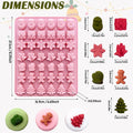 Christmas Silicone Mold for Xmas Chocolate Decor,6/7 Shapes Gummy Mould,Santa Snowflake Tree Gingerbread Food Grade Baking Mould