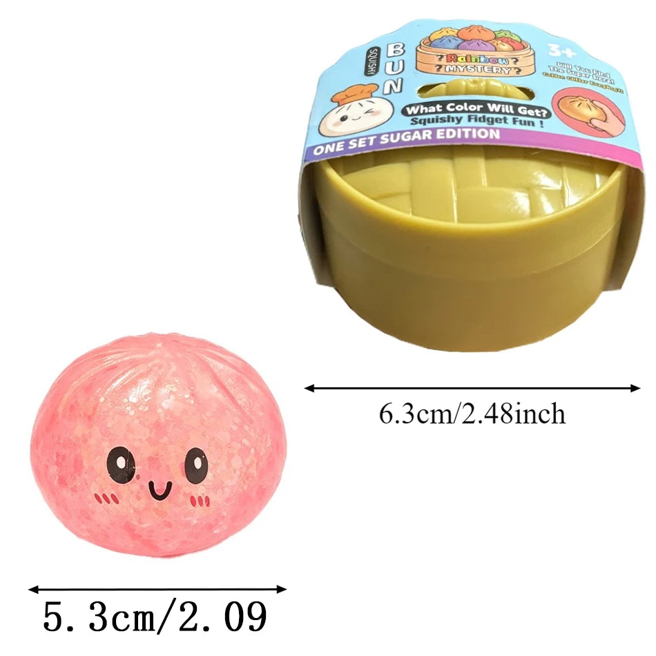 Mini Glitter Dumpling Squishy Toy