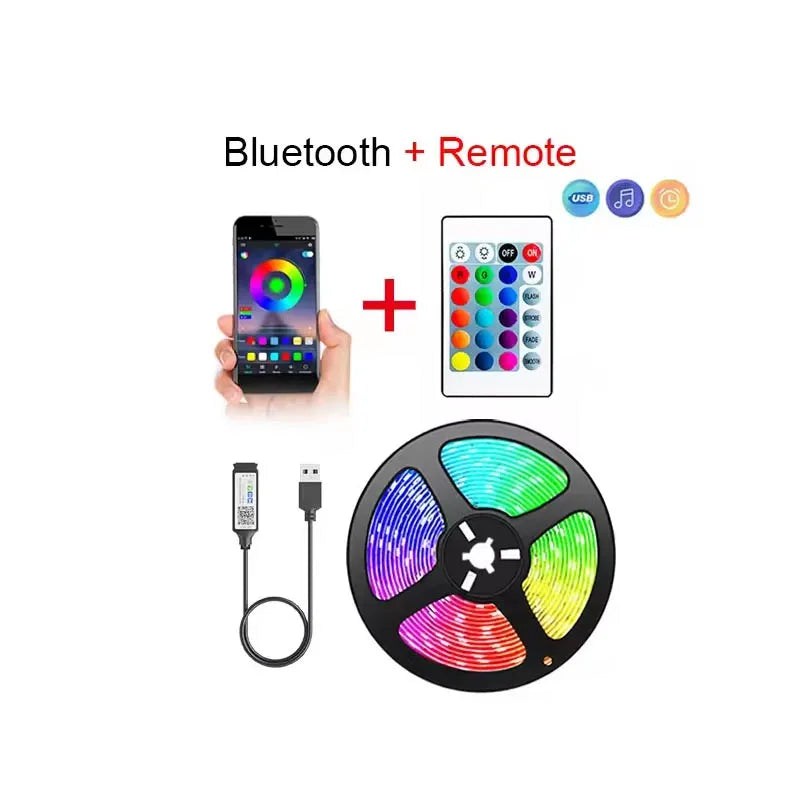 Bluetooth Smart LED Strip Lights – App & Remote Control