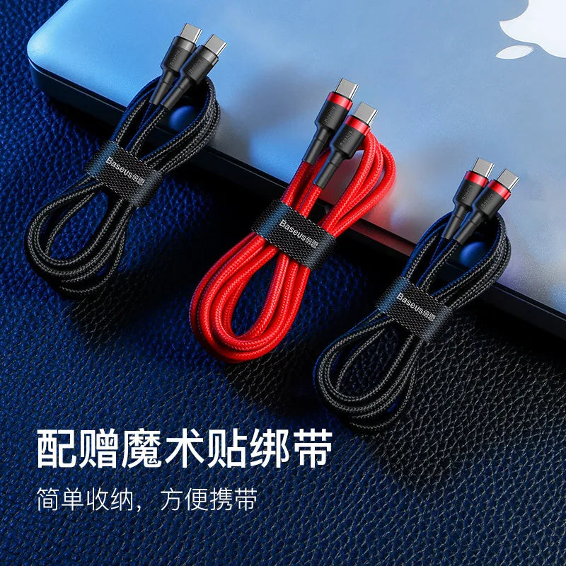 Baseus 60W PD Fast-Charging USB-C Cable – Nylon Braided