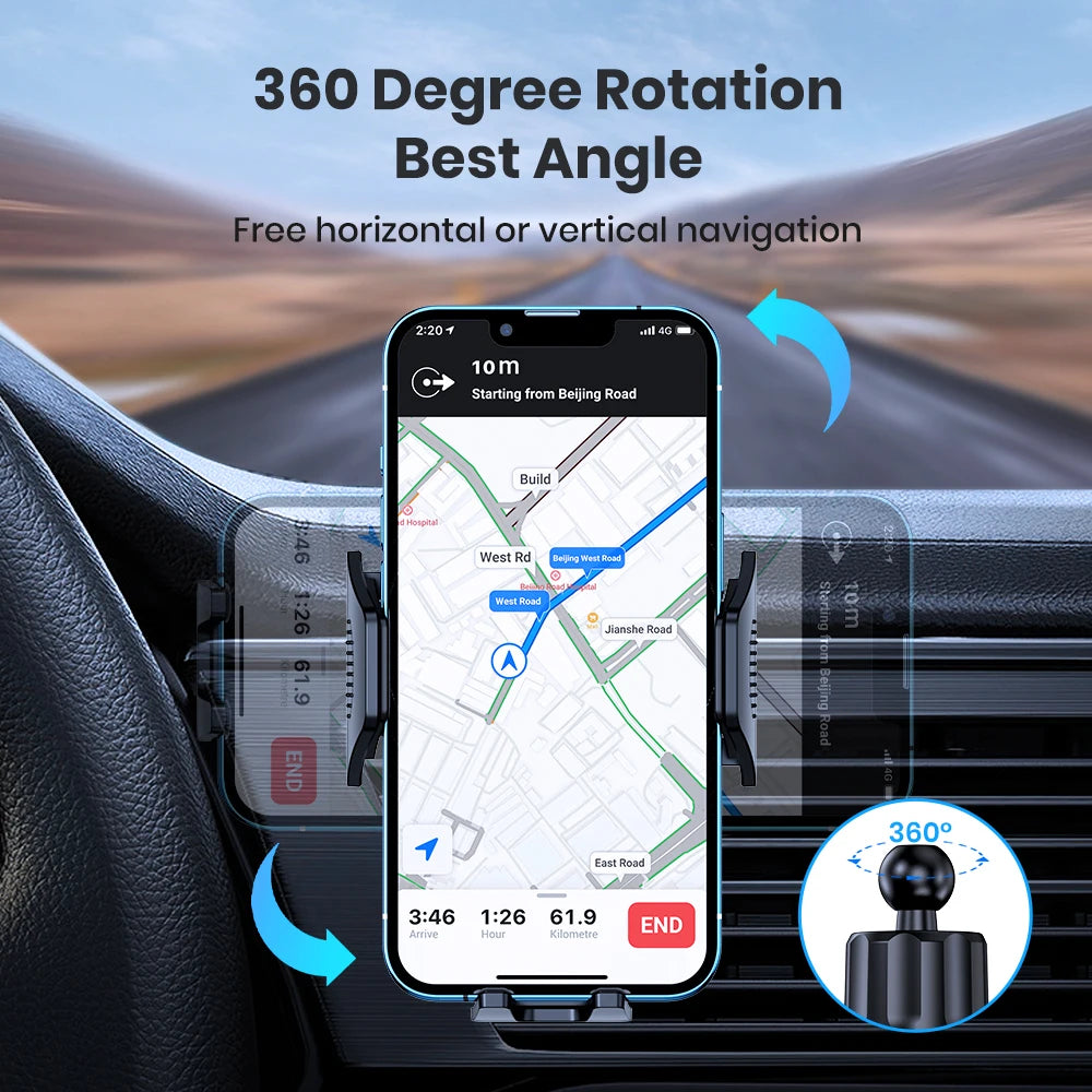 TOPK Auto-Locking Car Phone Holder – Air Vent Mount