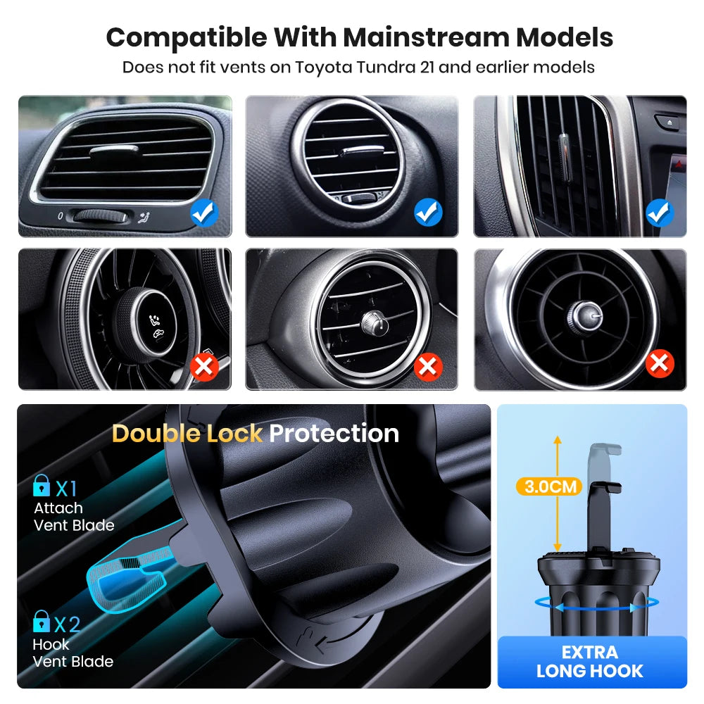 TOPK Auto-Locking Car Phone Holder – Air Vent Mount