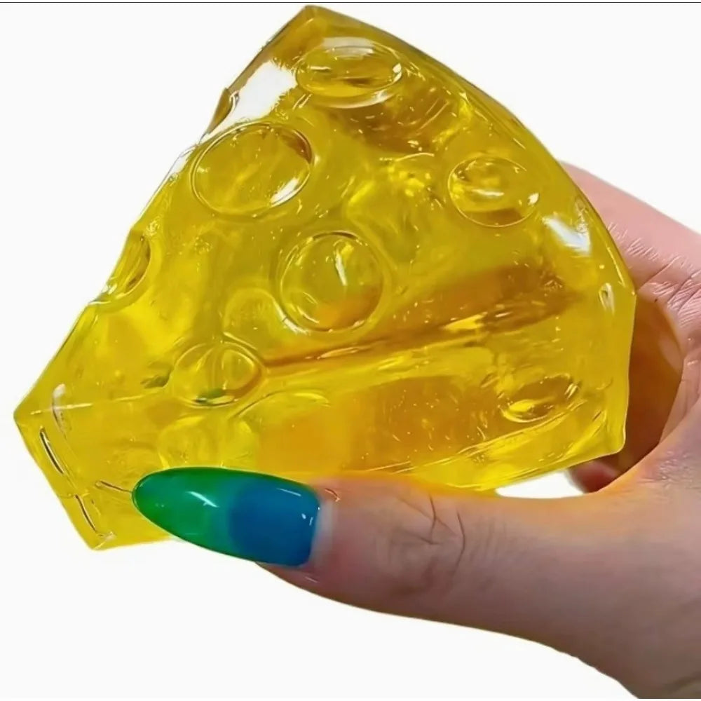 Squishy Honey Cheese Square Fidgets Toys Super Soft Mochi Cheese Squeeze Toy Funny Anti-stress Sensory Toy for Adults