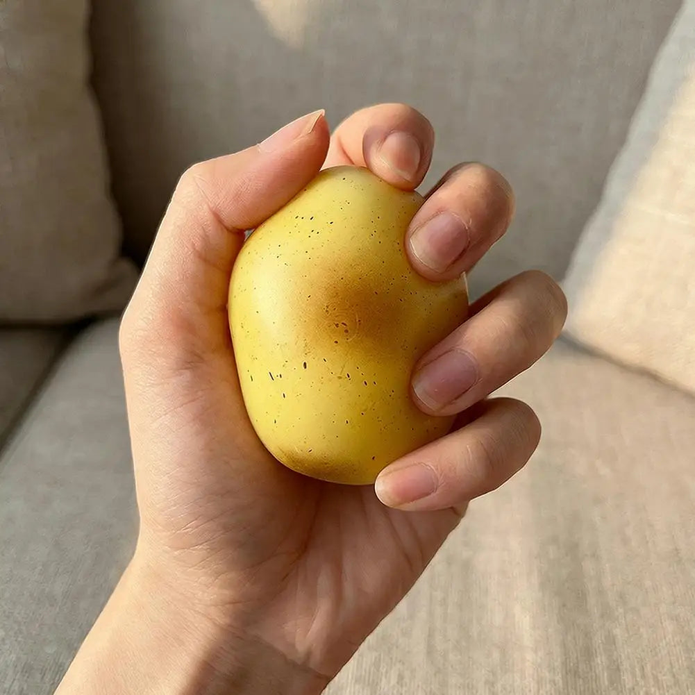 Squishy Fluid Fidget Potato Toy- Slow Rising Sensory Squeeze Toy for Stress & Anxiety Relief, Cute Fake Food Desk Toy, Novelty