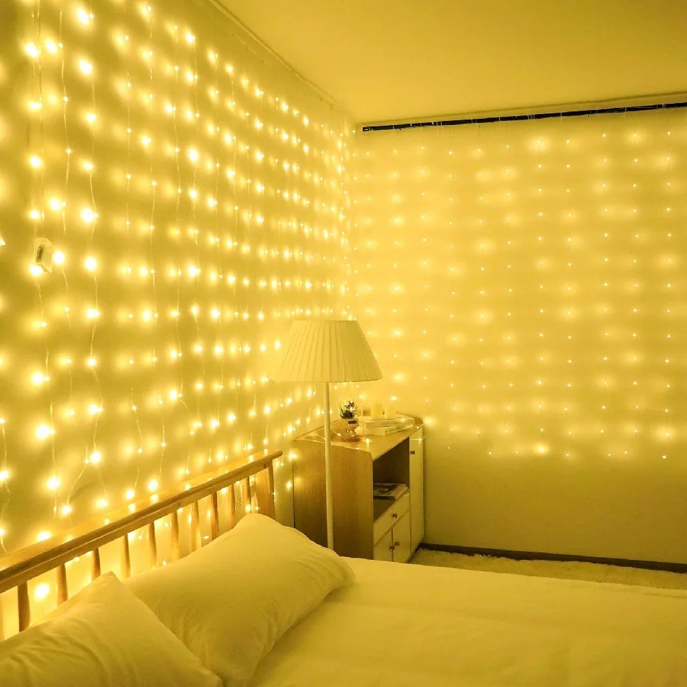 LED Curtain String Lights with Remote – USB Fairy Garland for Wedding & Christmas Decor