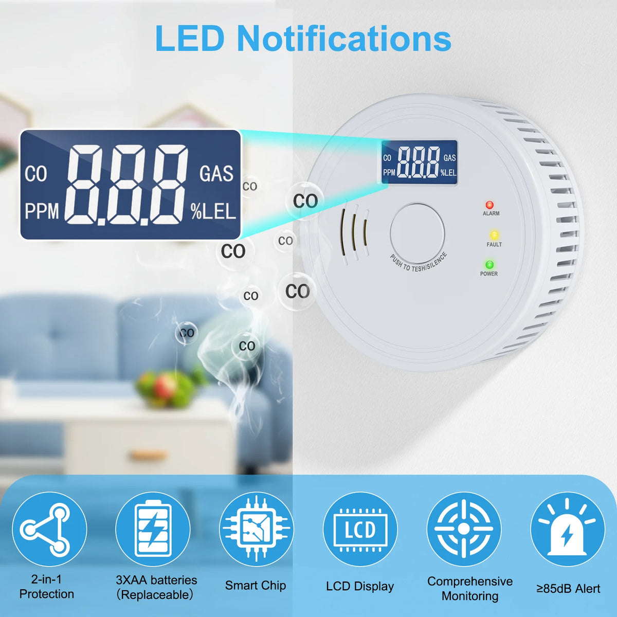 Smoke and Carbon Monoxide Detector Combo