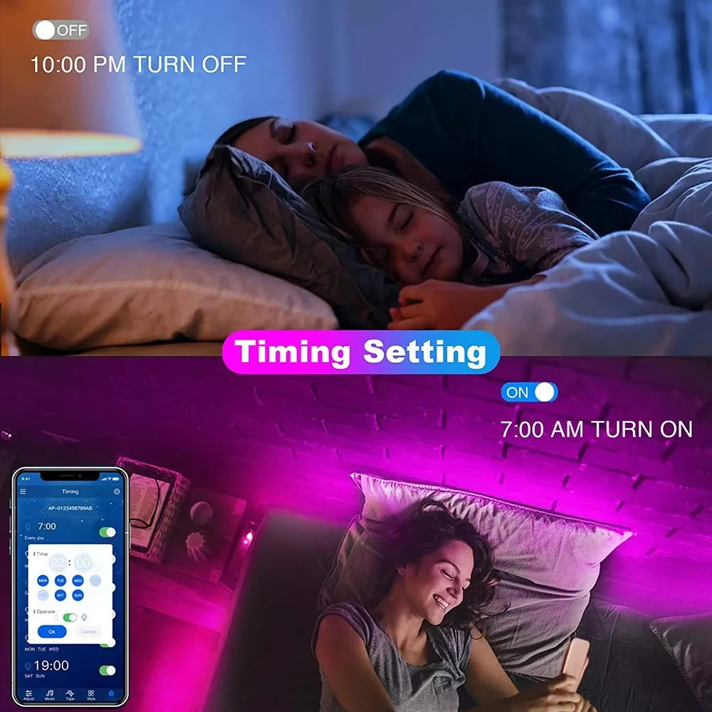 Bluetooth Smart LED Strip Lights – App & Remote Control