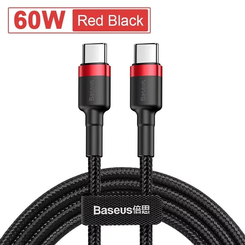 Baseus 60W PD Fast-Charging USB-C Cable – Nylon Braided
