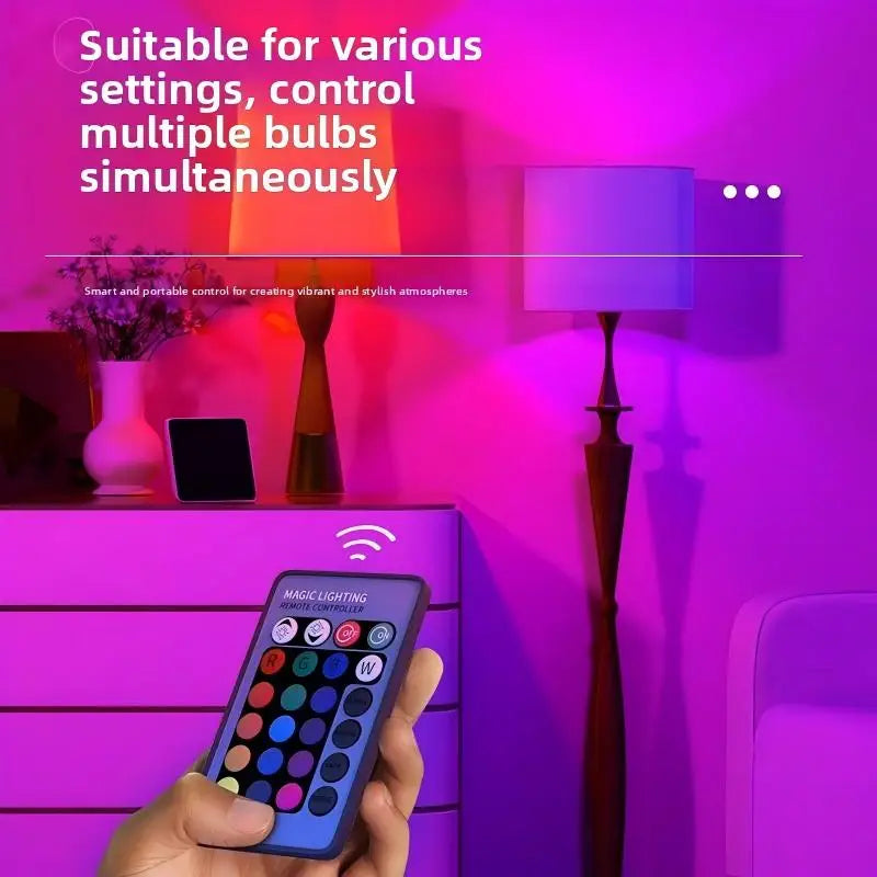 Dimmable RGB Multicolor Smart LED Bulb with Remote