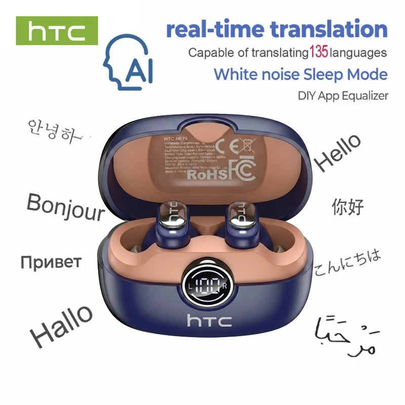 TWS Bluetooth 6.0 Earbuds with AI Translation