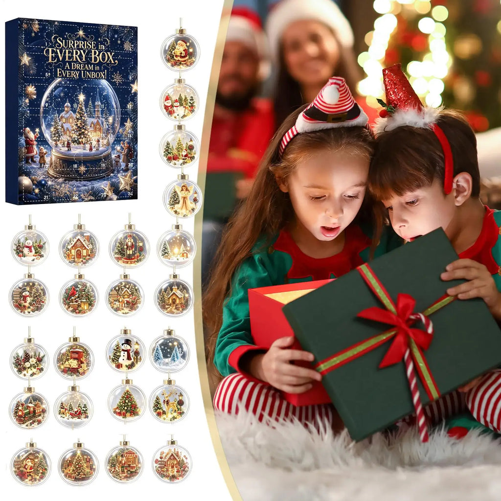Christmas Countdown Ornaments Reusable 24 Day Classic 2D Flat Keepsake Acrylic for Homeowners Adults Window Wall Door Frame