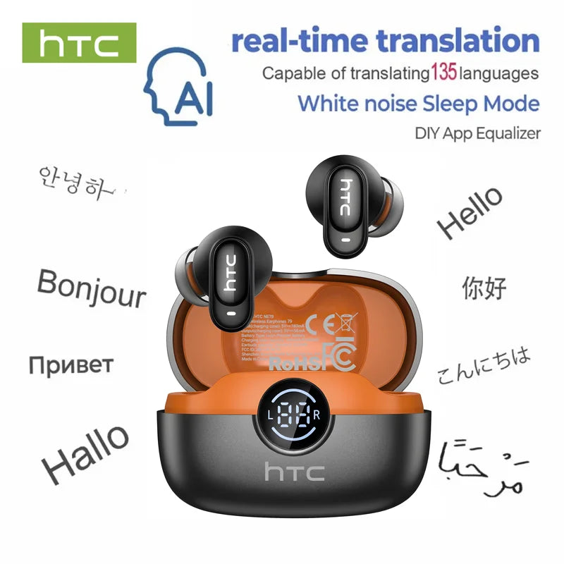 TWS Bluetooth 6.0 Earbuds with AI Translation