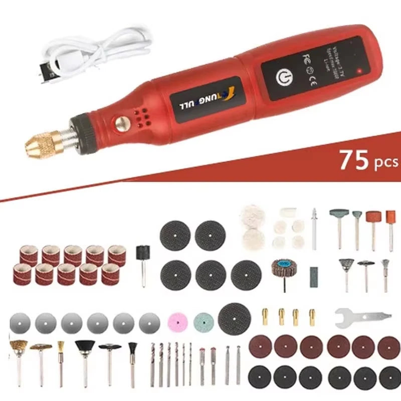 Cordless USB Rechargeable Engraving Pen - Rotary Precision Engraver for Jewelry, Glass & DIY Crafts