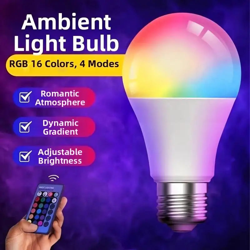 Dimmable RGB Multicolor Smart LED Bulb with Remote