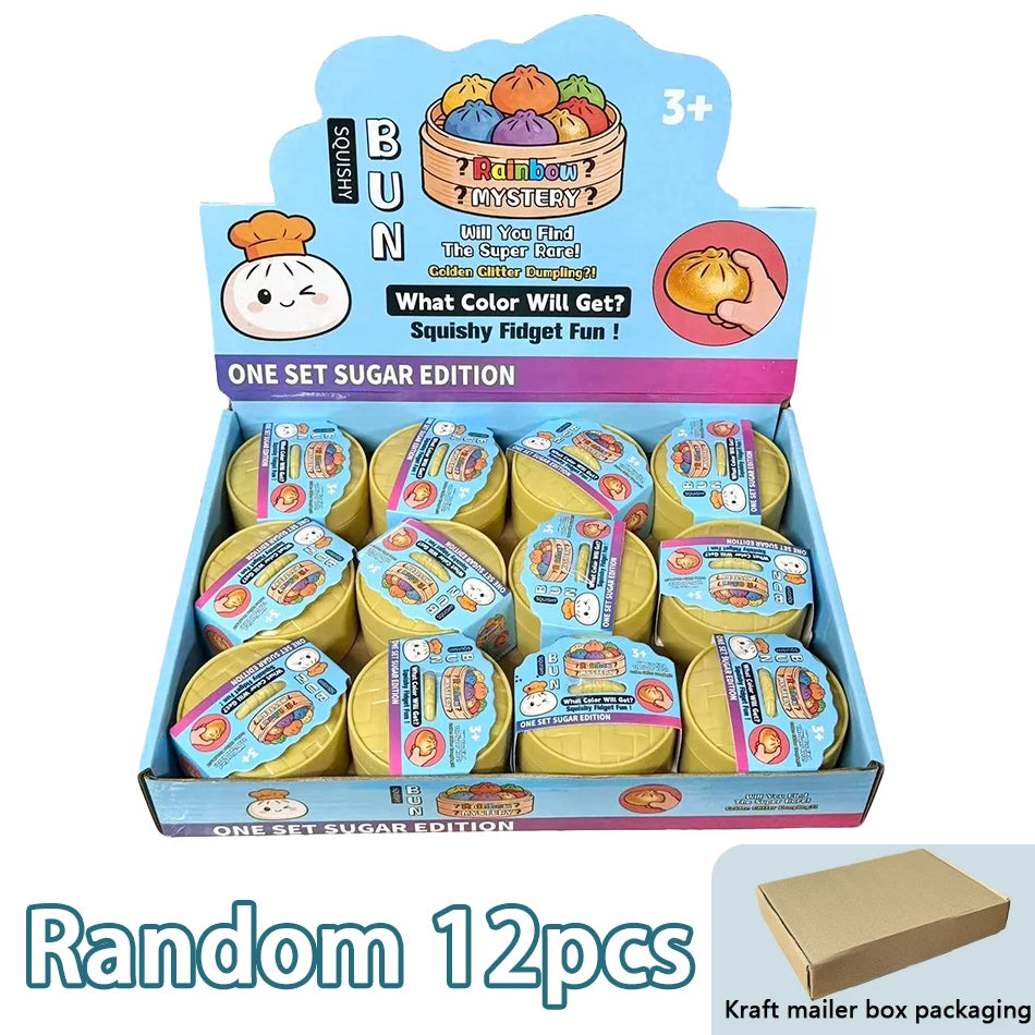Mini Glitter Dumpling Squishy Toy