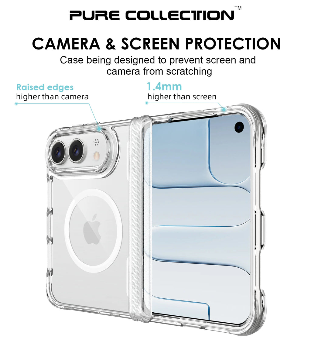 Transparent Magnetic Phone Case for iPhone – MagSafe Compatible