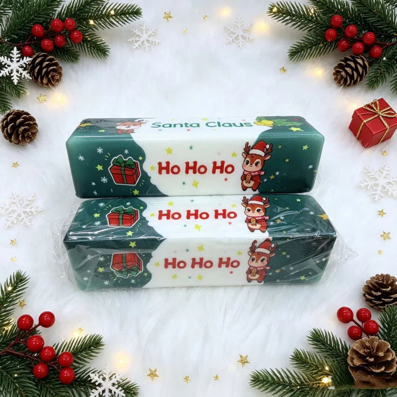 Christmas‑themed Simulated Butter Bar PU Slow‑Rebound Decor Crunchy Squishy Squishies Free Gift Stress Relief Party Favors