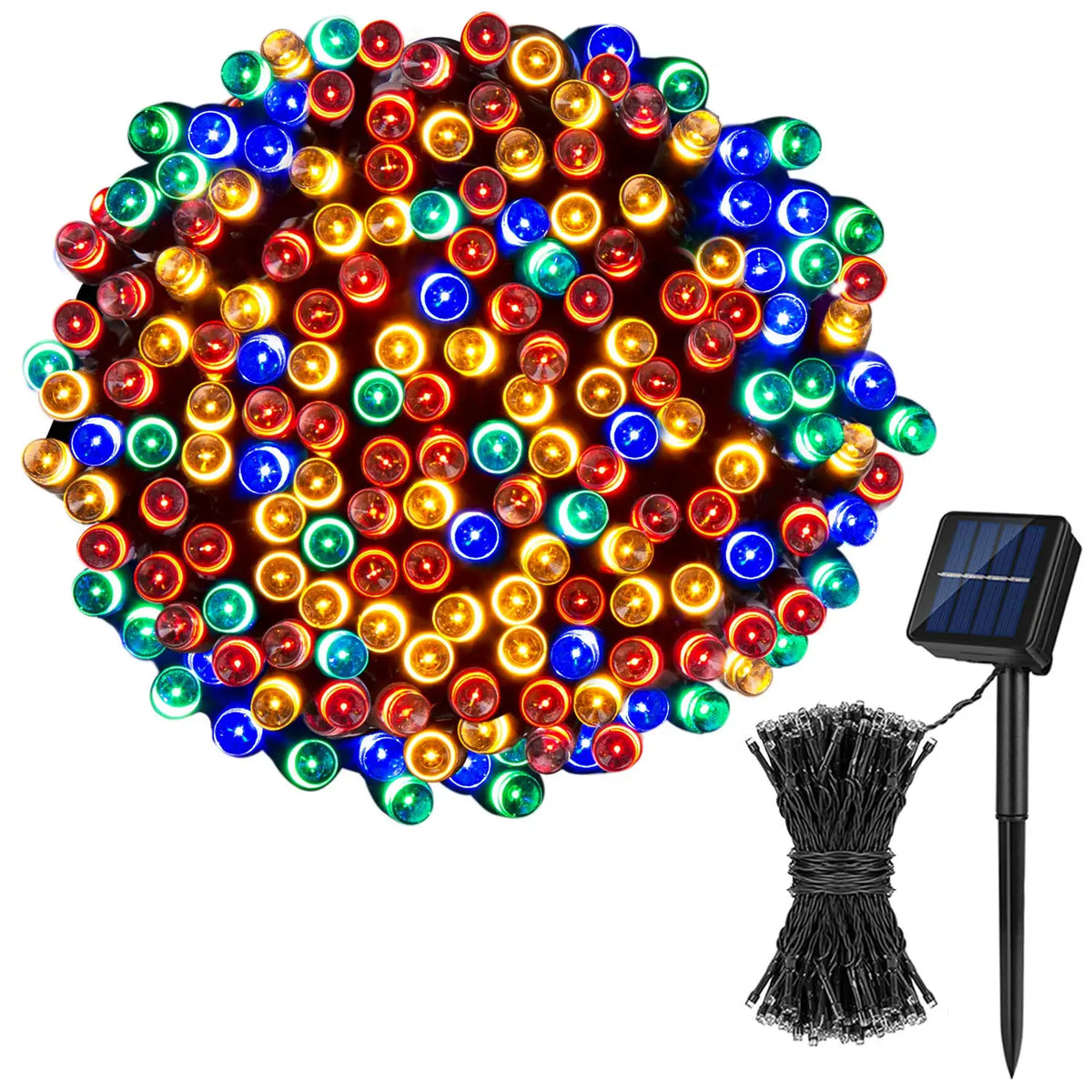 Solar Outdoor Fairy String Lights – IP65 Waterproof with 8 Modes & Memory Function