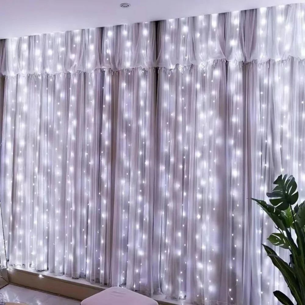 LED Curtain String Lights with Remote – USB Fairy Garland for Wedding & Christmas Decor