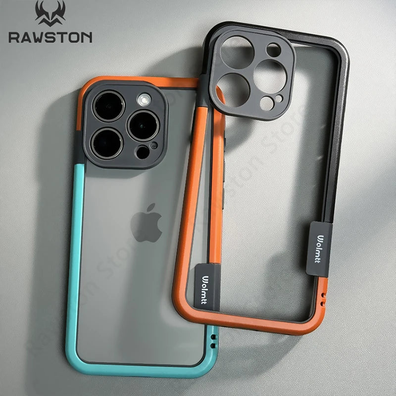 Shockproof Soft Silicone Frame Phone Case for iPhone 18 17 Pro Max 13 14 15 16 NoBack Heat Dissipation Protection Bumper Cover