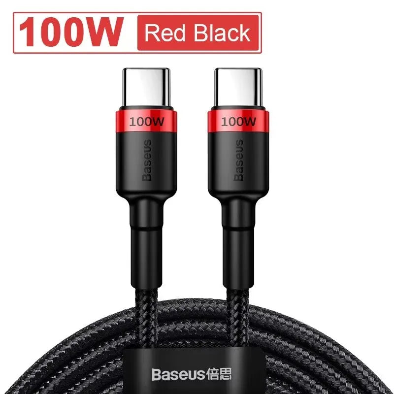 Baseus 60W PD Fast-Charging USB-C Cable – Nylon Braided