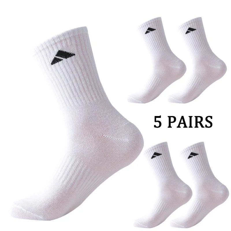 5 Pairs Patterned Crew Socks