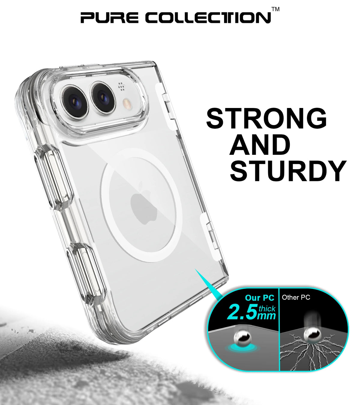 Transparent Magnetic Phone Case for iPhone – MagSafe Compatible
