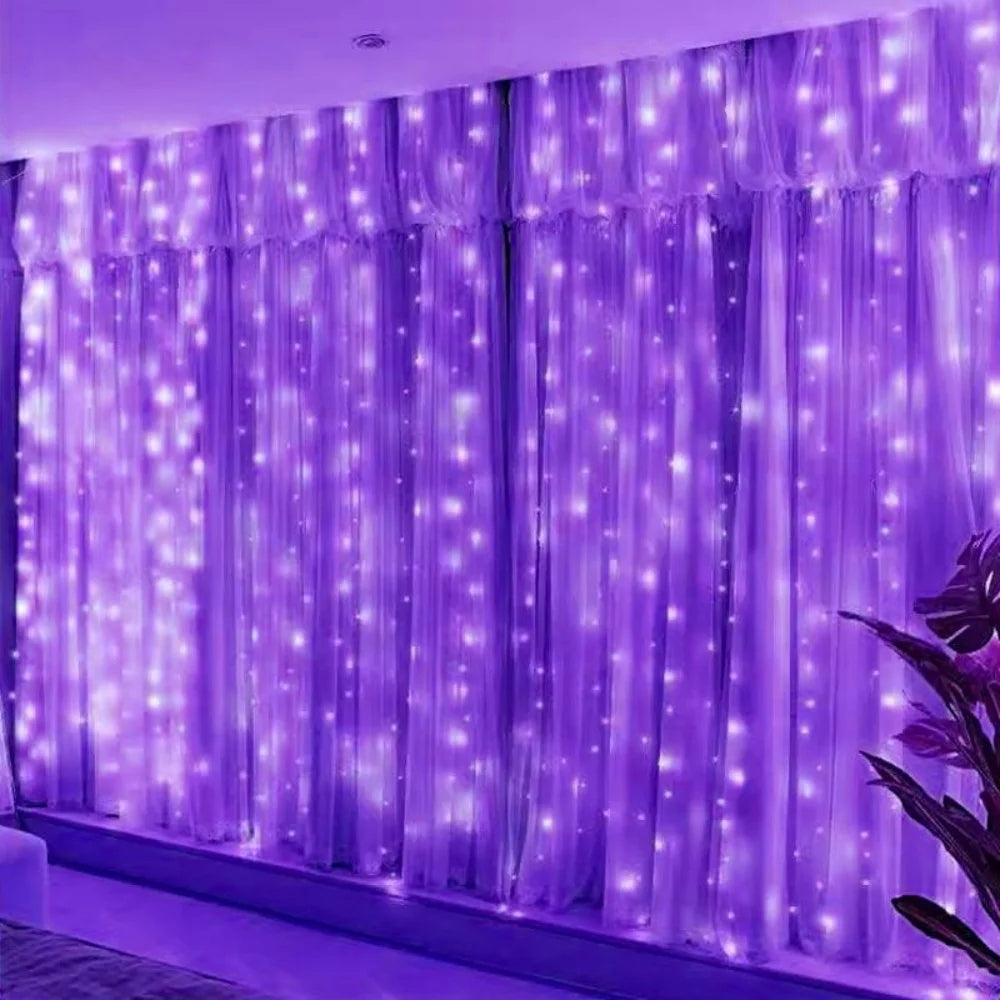LED Curtain String Lights with Remote – USB Fairy Garland for Wedding & Christmas Decor